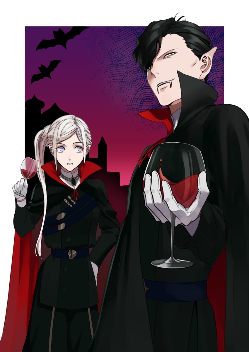 edelgard von hresvelg and hubert von vestra (fire emblem and 1 more) drawn by mueririko