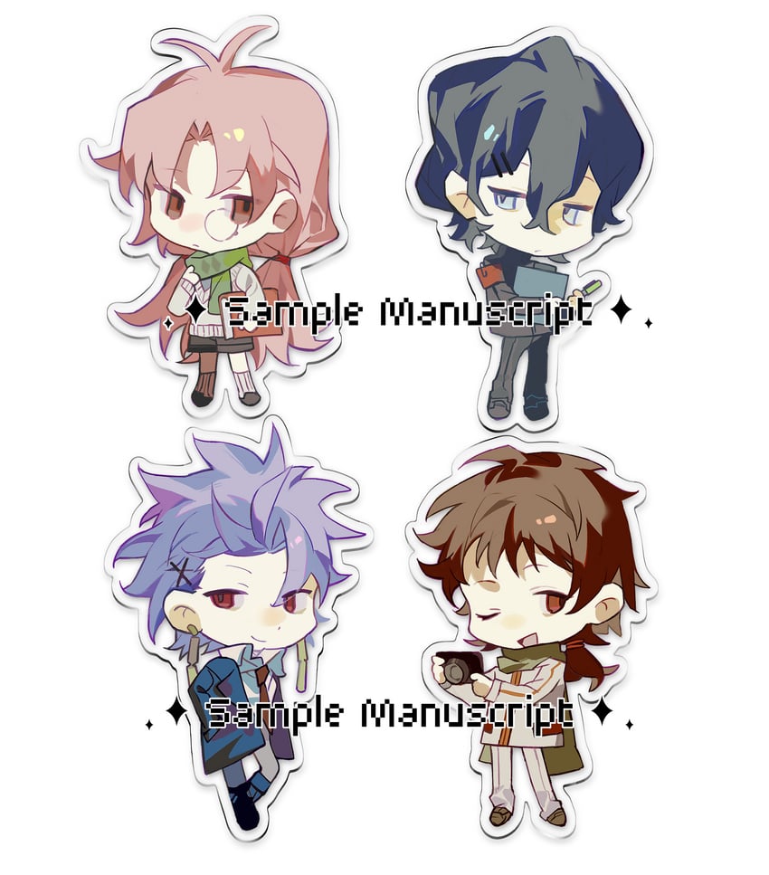 hatsutori hajime, utsugi noriyuki, harada minoru, and theodore riddle (saibou shinkyoku) drawn by chuanhua