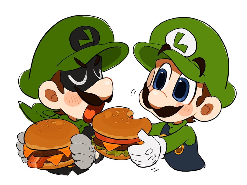 luigi and mr. l (mario and 2 more) drawn by mimimi_(mimimim9999)