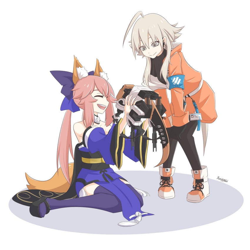 tamamo, tamamo no mae, mayer, and saitou chiwa (fate and 3 more) drawn by paran01d