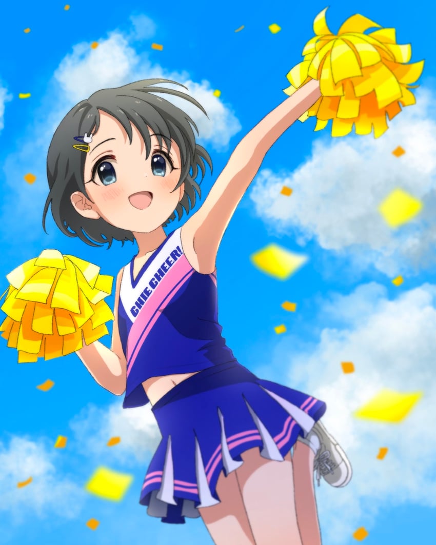 sasaki chie (idolmaster and 1 more) drawn by megabee_e