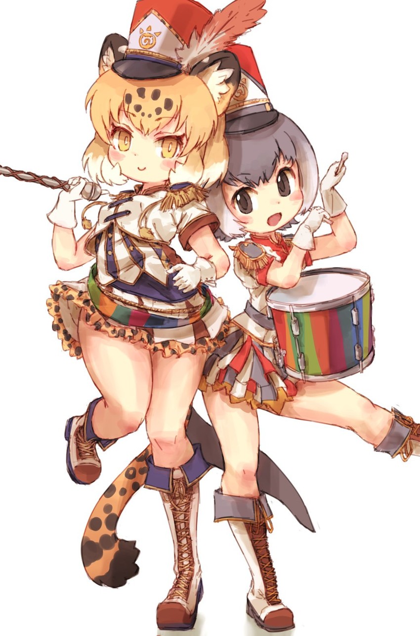 jaguar and small-clawed otter (kemono friends and 1 more) drawn by kolshica