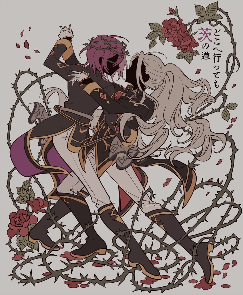 saegusa ibara and ran nagisa (ensemble stars!) drawn by meremero