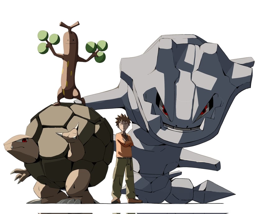 brock, steelix, sudowoodo, and golem (pokemon and 1 more) drawn by psaber97