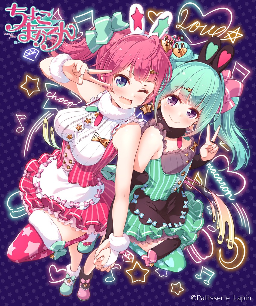 macaron and choco (choco maca channel) drawn by tokunou_shoutarou