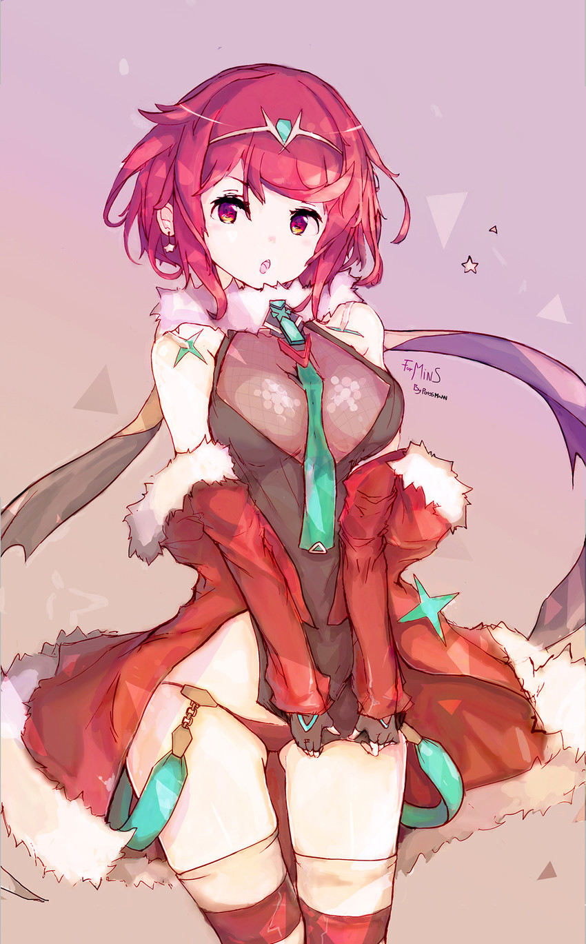 pyra (xenoblade chronicles and 1 more) drawn by potssmann