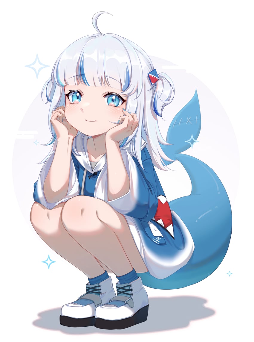 gawr gura (hololive and 1 more) drawn by yuenillus