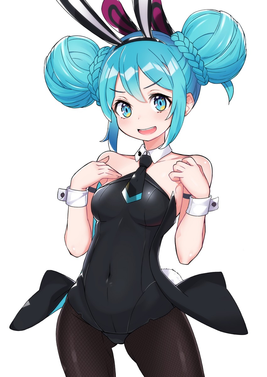 hatsune miku and bicute bunnies miku (vocaloid) drawn by renfuu