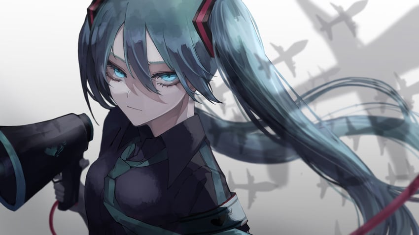 hatsune miku (vocaloid and 1 more) drawn by orihara_(ewkkyorhr)