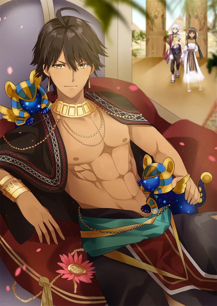 ozymandias, sphinx awlad, nefertari, and moses (fate and 3 more) drawn by k-rumi
