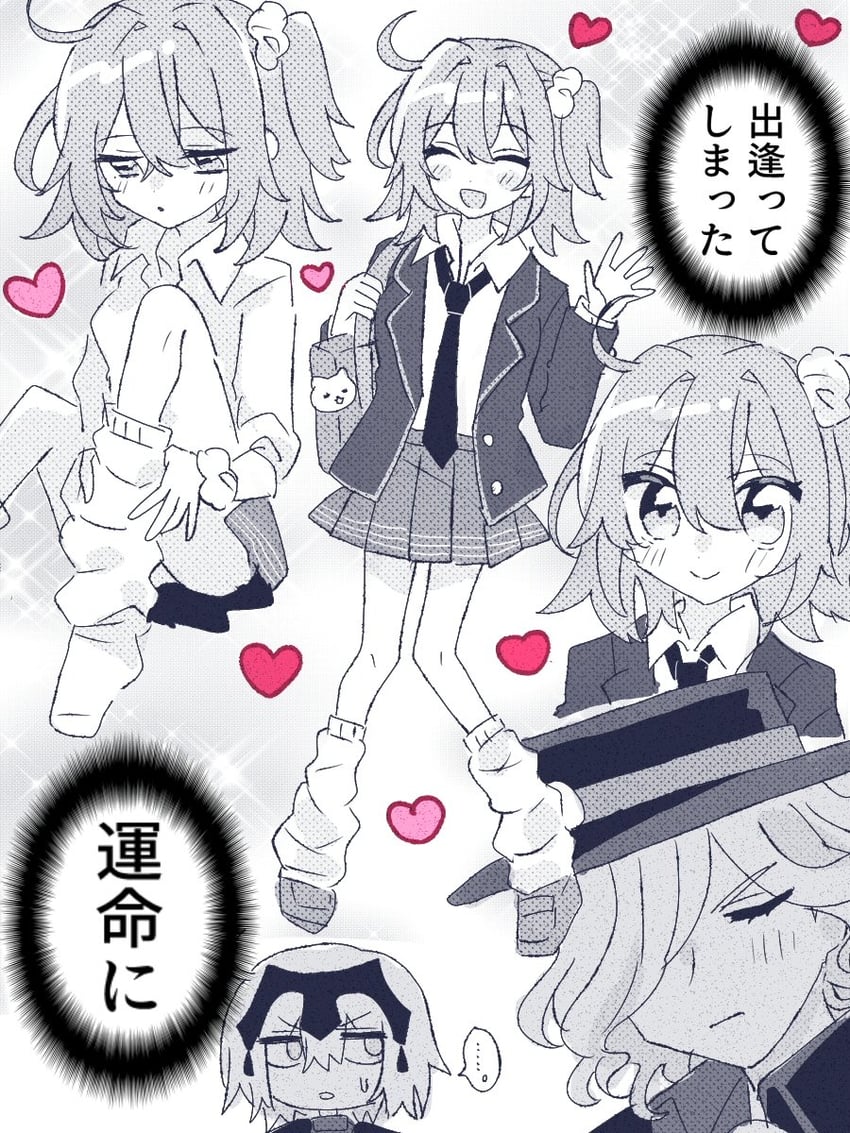 fujimaru ritsuka, jeanne d'arc alter, and edmond dantes (fate and 1 more) drawn by mizumi_(mizmi)