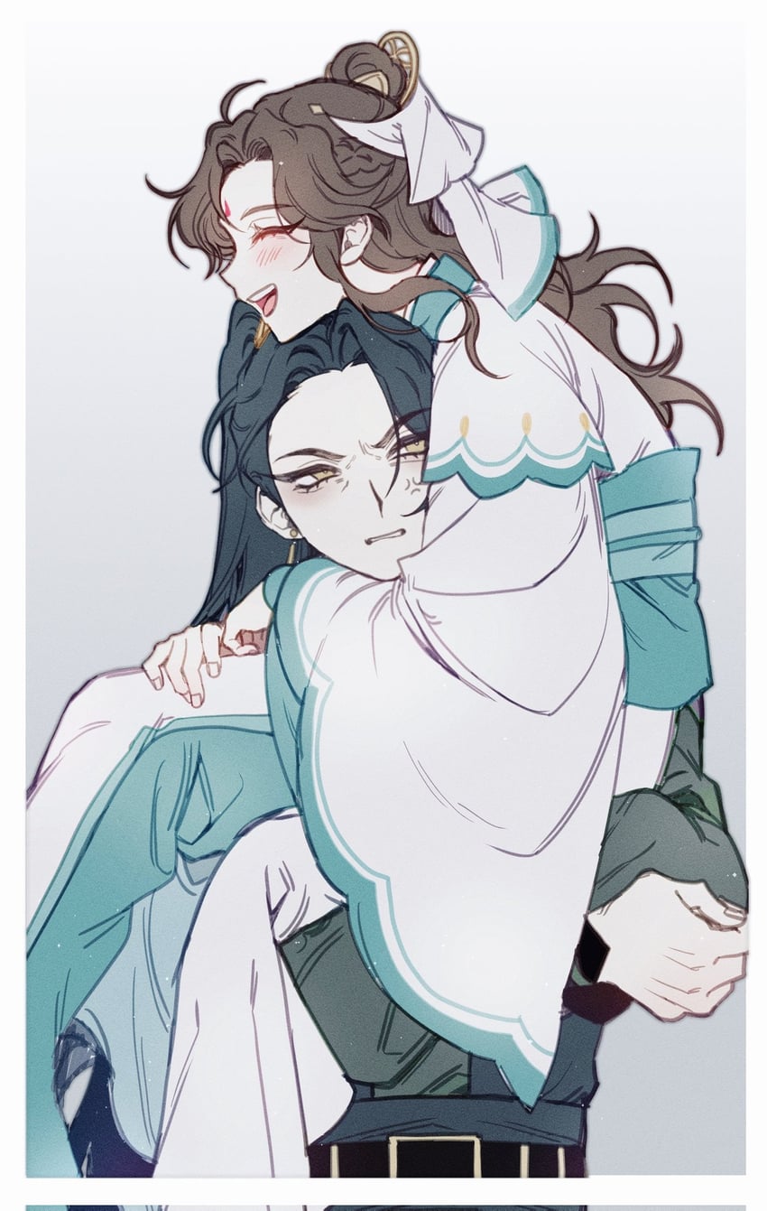 shi qingxuan and ming yi (tianguan cifu) drawn by bisu_(hw3op)