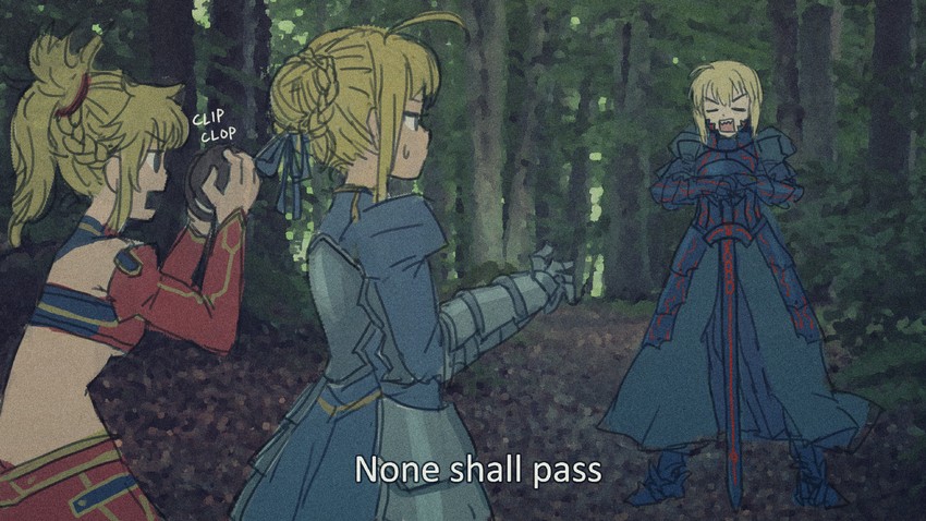 artoria pendragon, saber, saber alter, and mordred (fate and 3 more) drawn by cyp_tw