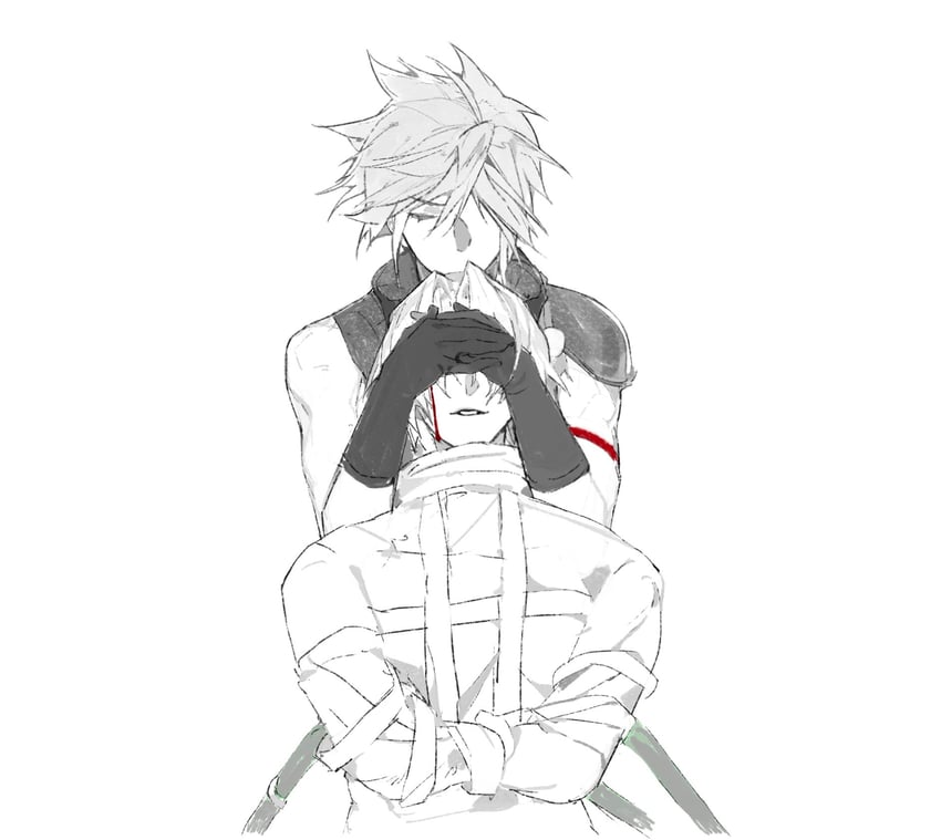cloud strife and sephiroth (final fantasy and 3 more) drawn by fui_(fui29493452)