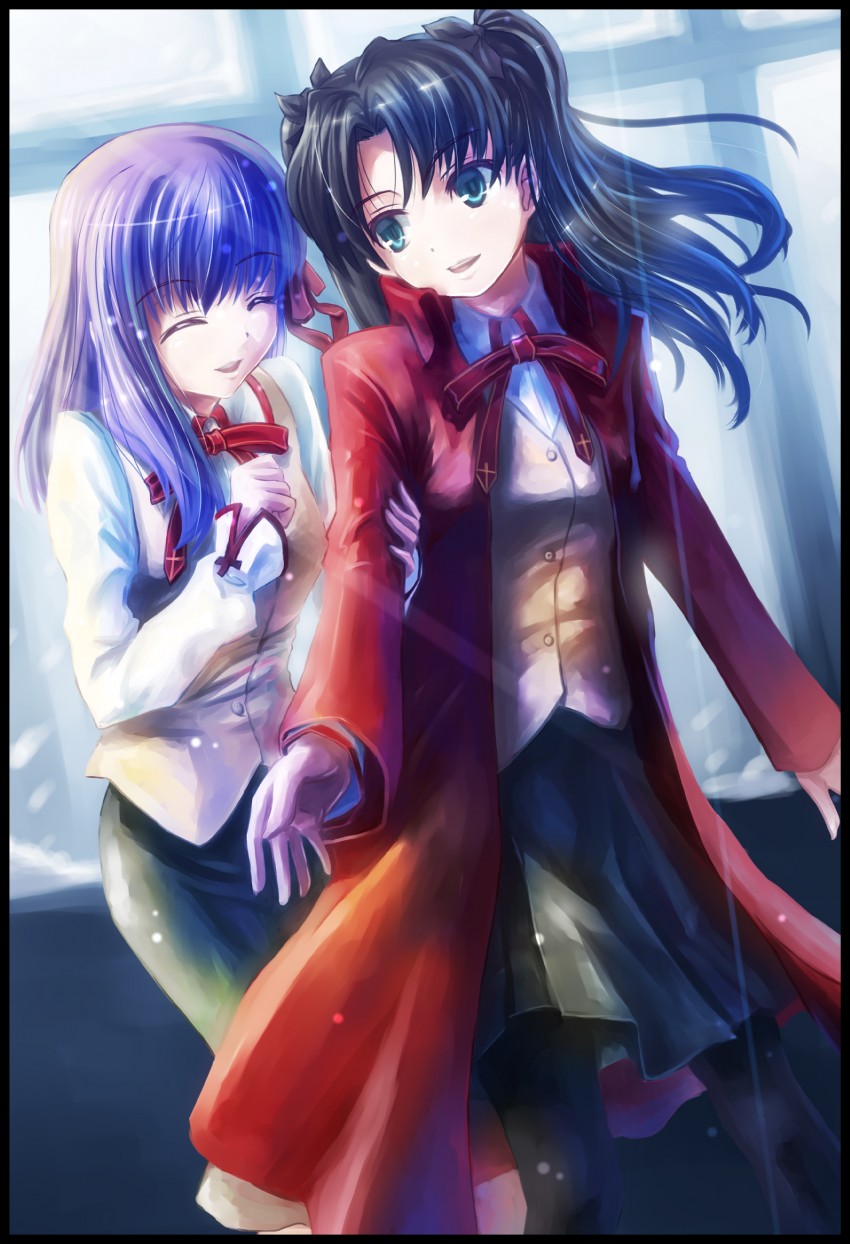 tohsaka rin and matou sakura (fate and 1 more) drawn by yone