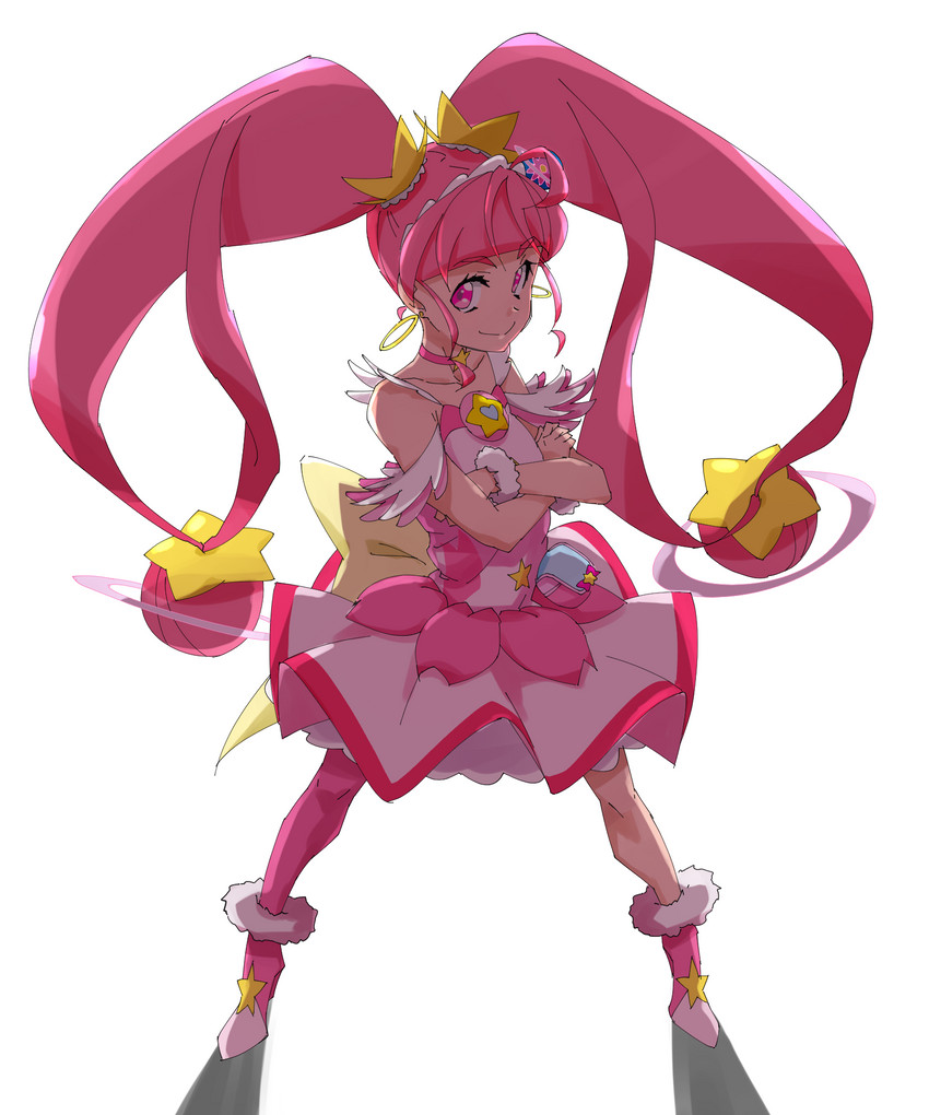hoshina hikaru and cure star (precure and 1 more) drawn by tanabe_(fueisei)