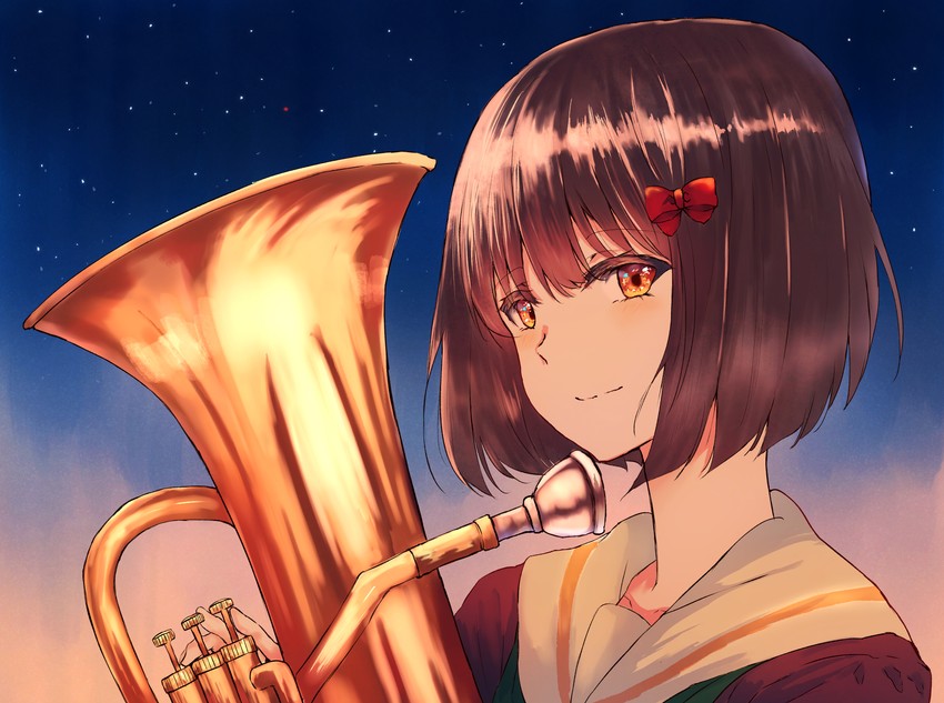 hisaishi kanade (hibike! euphonium and 1 more) drawn by mellow4043