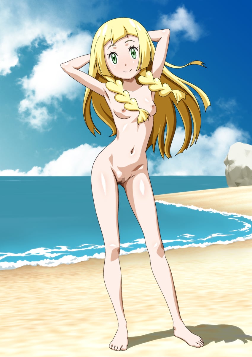 lillie (pokemon and 1 more) drawn by carinae