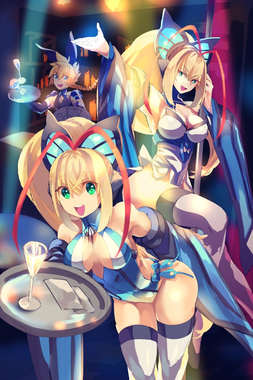 lumen, gunvolt, and joule (azure striker gunvolt and 1 more) drawn by oeillet_vie