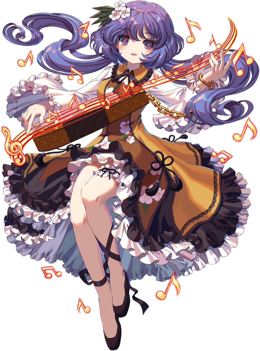 tsukumo benben (touhou and 1 more) drawn by kumio