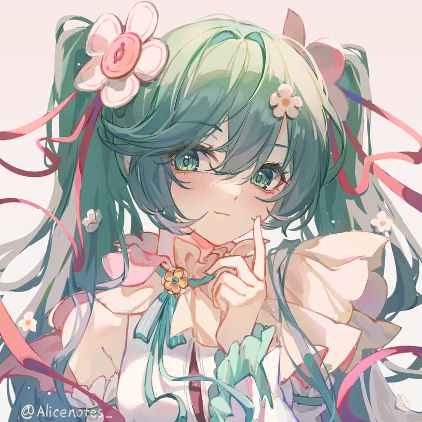 hatsune miku and magical mirai miku (vocaloid and 1 more) drawn by lixiang_guo_alice
