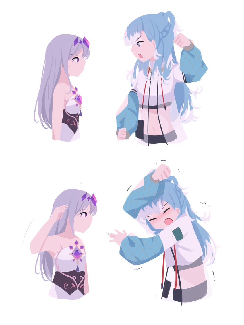 koseki bijou and kobo kanaeru (hololive and 2 more) drawn by viqur