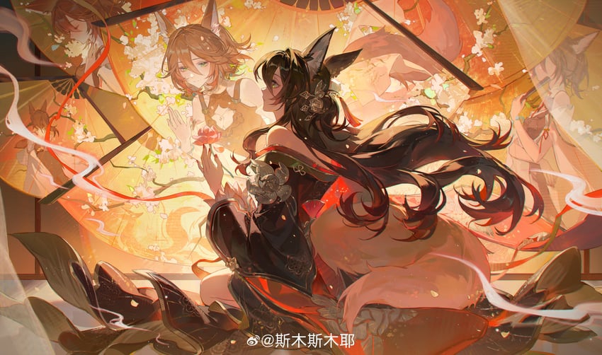 fugue and tingyun (honkai and 1 more) drawn by smusmuye
