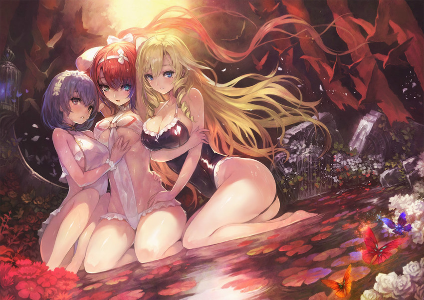 alushe anatolia, louenhide ariarhod, and liliana sailfin (yoru no nai kuni and 1 more) drawn by yoshiku_(oden-usagi)