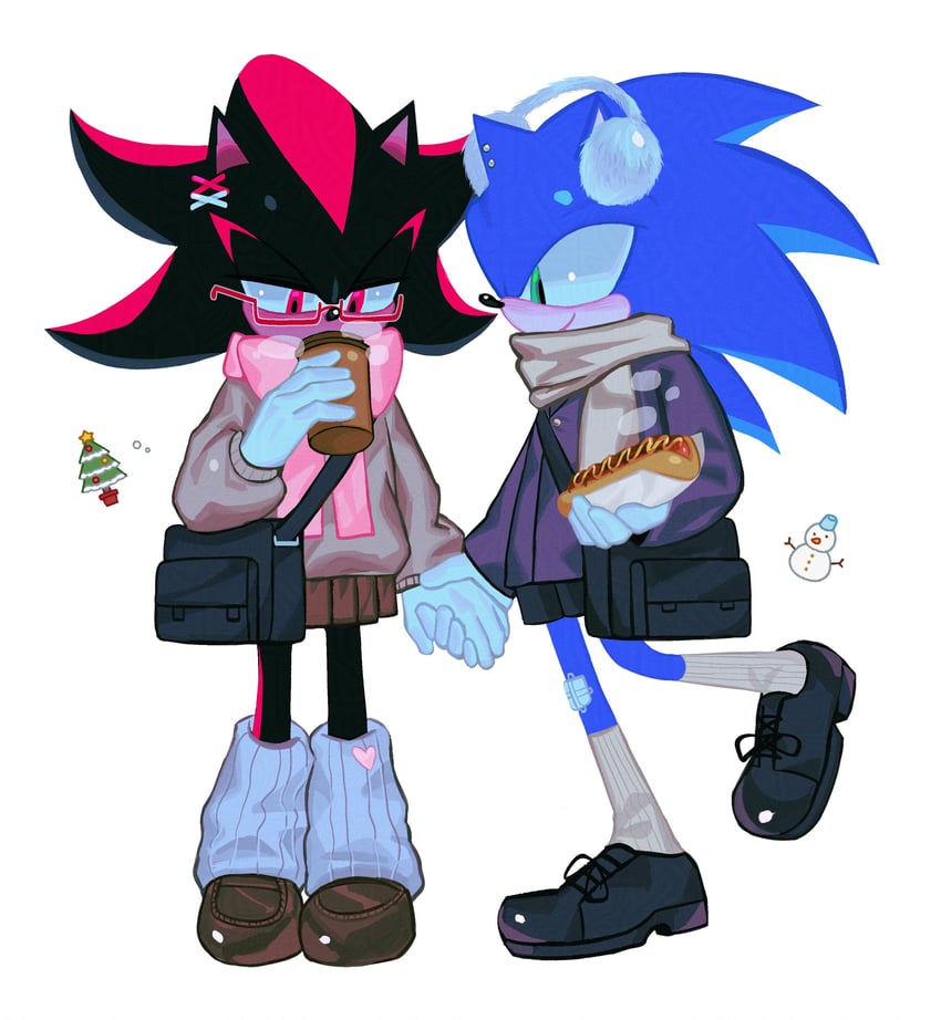 sonic the hedgehog and shadow the hedgehog (sonic) drawn by sa1k_a