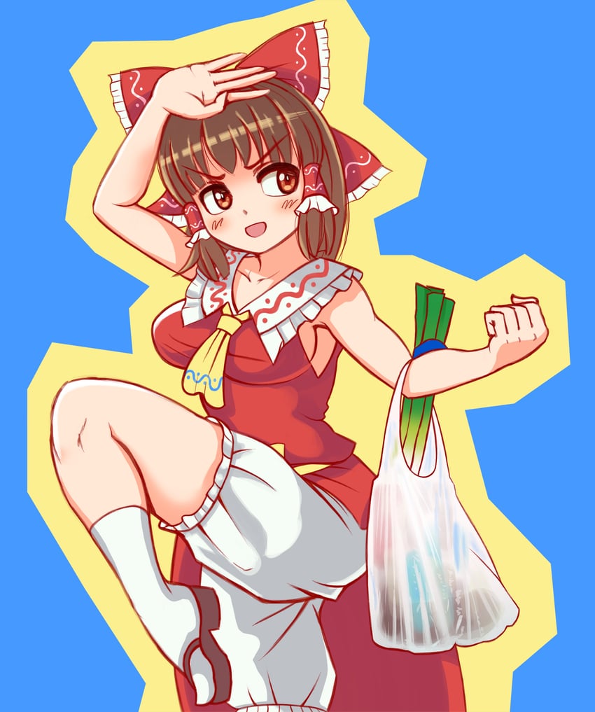 hakurei reimu and kanna (touhou and 1 more) drawn by tsukuru_hajime
