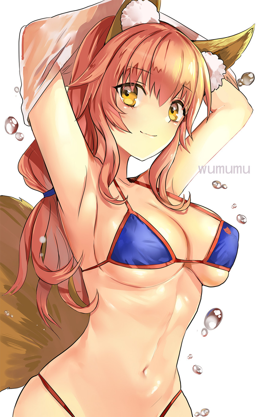 tamamo and tamamo no mae (fate and 1 more) drawn by wumumu