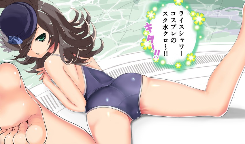 rice shower and kuroki tomoko (umamusume and 1 more) drawn by makoto_daikichi