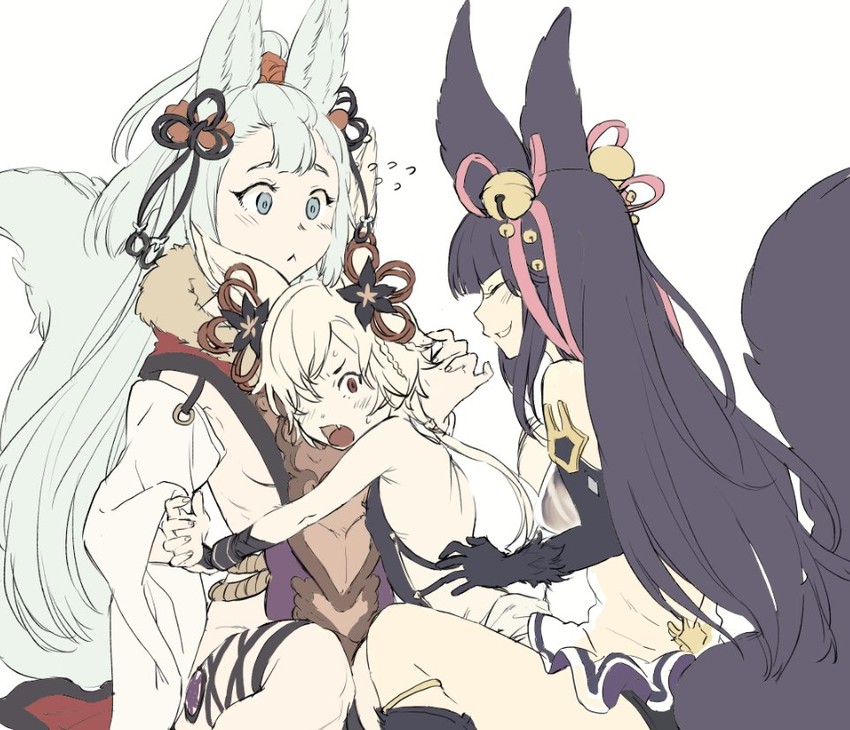yuel, societte, and kou (granblue fantasy) drawn by sunao_(souis)