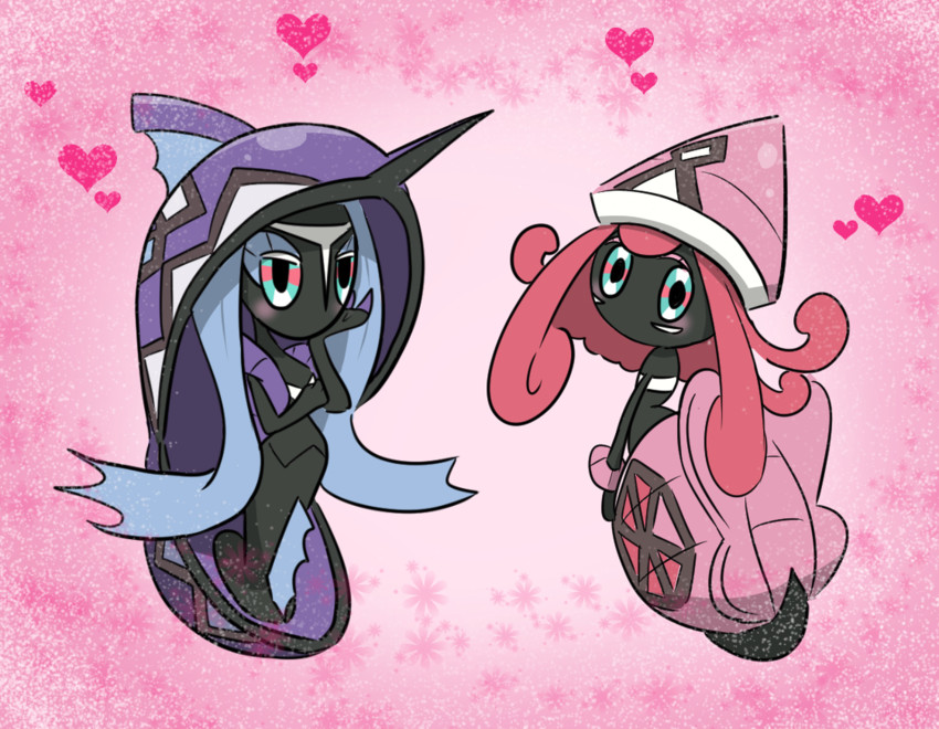 tapu lele and tapu fini (pokemon) drawn by mori_hayaki