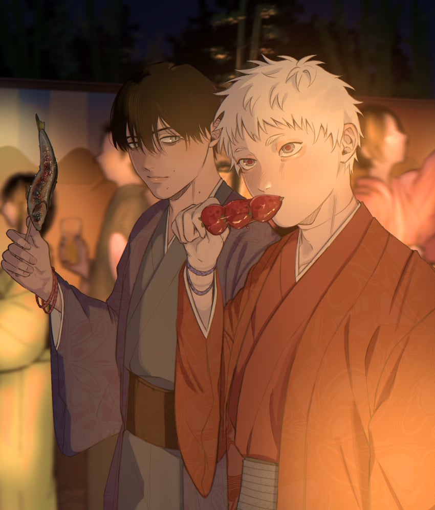 indou hikaru and tsujinaka yoshiki (hikaru ga shinda natsu) drawn by k1tr_jun