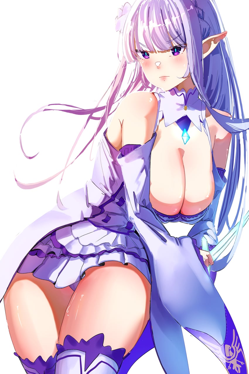 emilia (re:zero kara hajimeru isekai seikatsu) drawn by onisereru