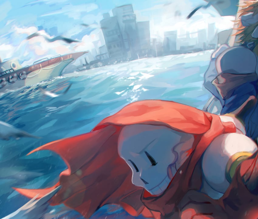 sans, papyrus, and asgore dreemurr (undertale) drawn by heichiyo