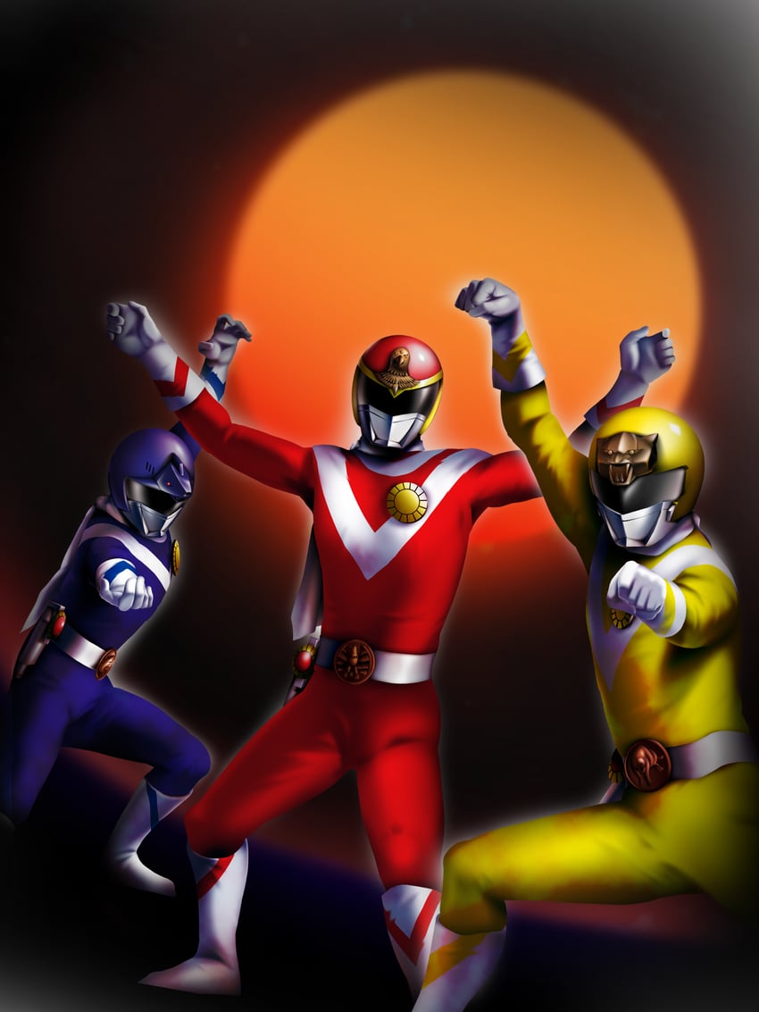 vul panther, vul eagle, and vul shark (super sentai and 1 more) drawn by takemoto_kyuutarou