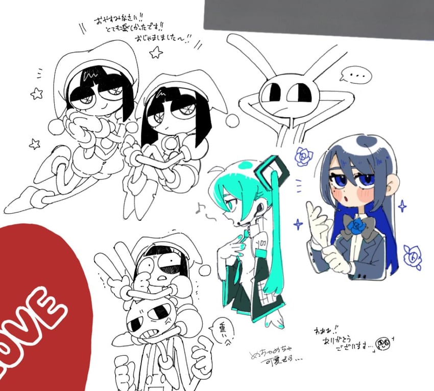 hatsune miku, pomni, and jax (vocaloid and 1 more) drawn by 137syou