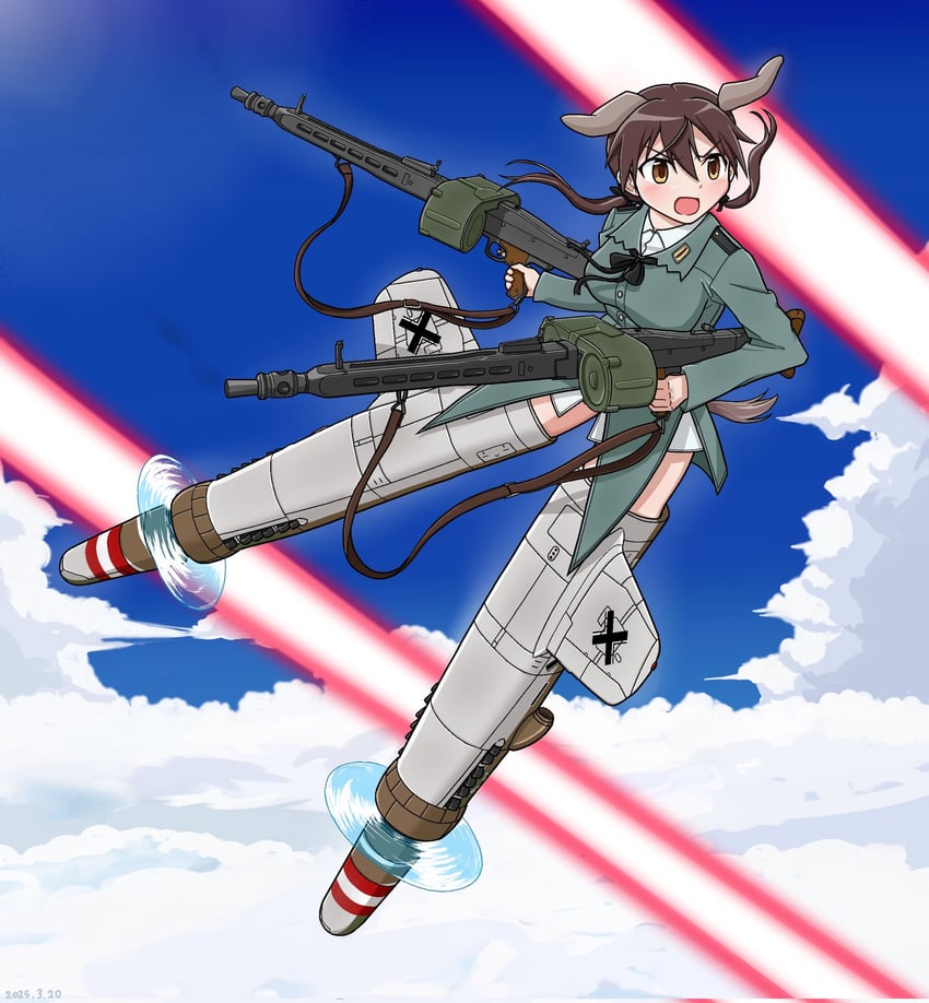 gertrud barkhorn (world witches series and 1 more) drawn by panbung-kun
