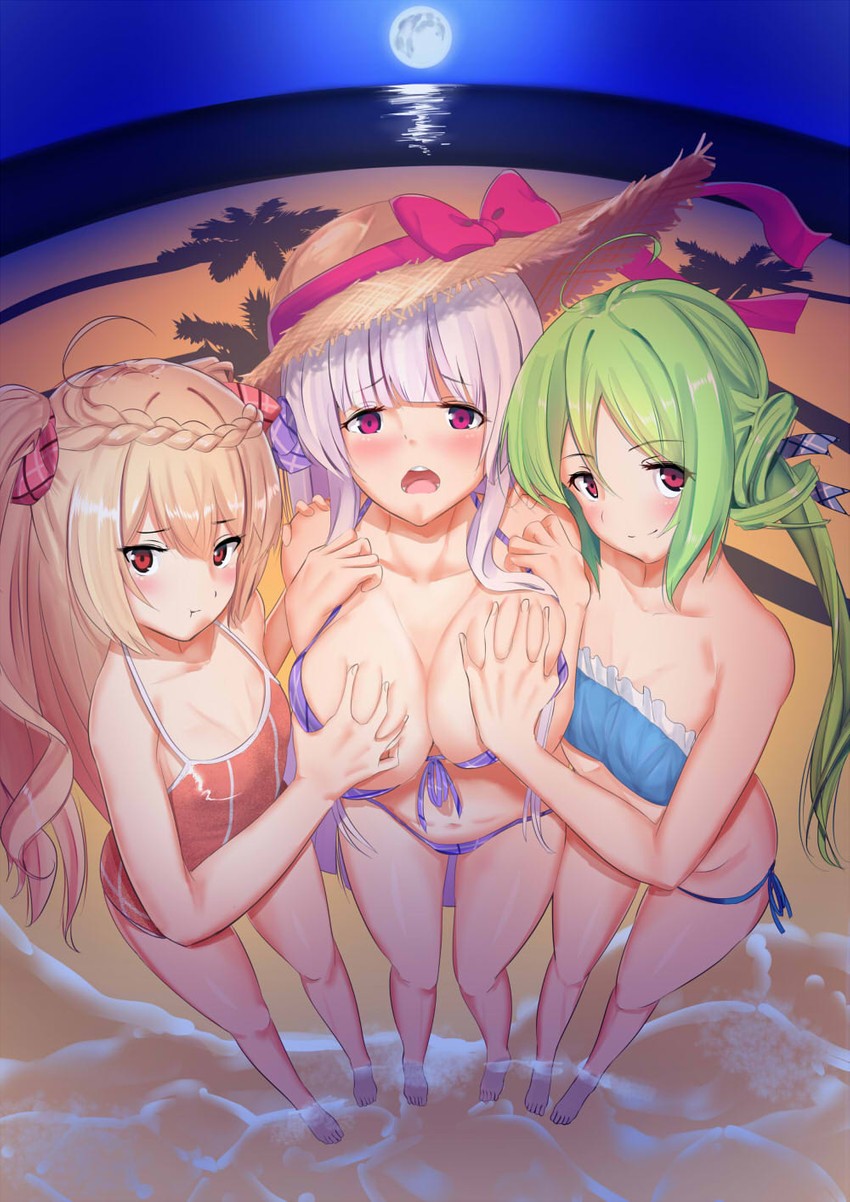 cygnet, crescent, and comet (azur lane) drawn by schreibe_shura