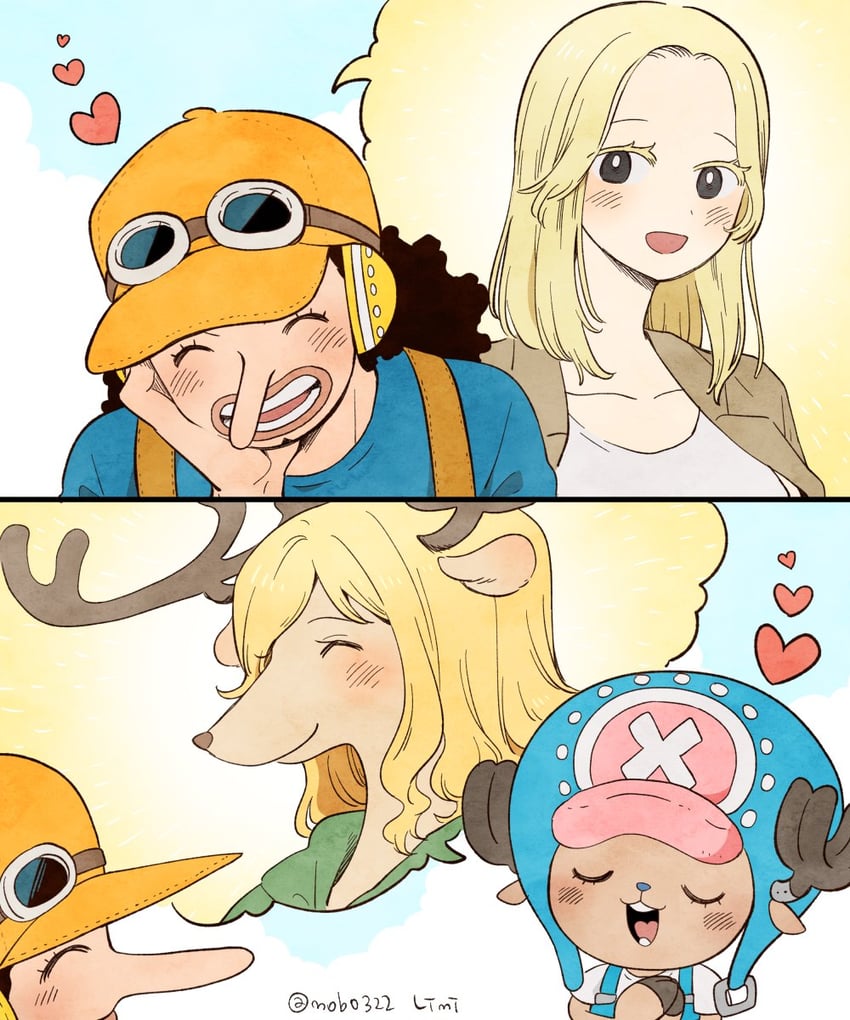 tony tony chopper, usopp, kaya, and milky (one piece) drawn by mob0322