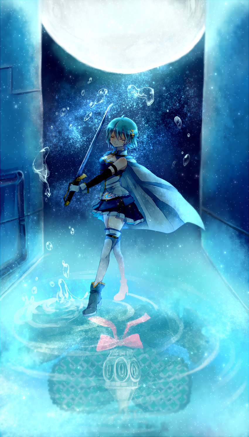miki sayaka and oktavia von seckendorff (mahou shoujo madoka magica and 1 more) drawn by poison916