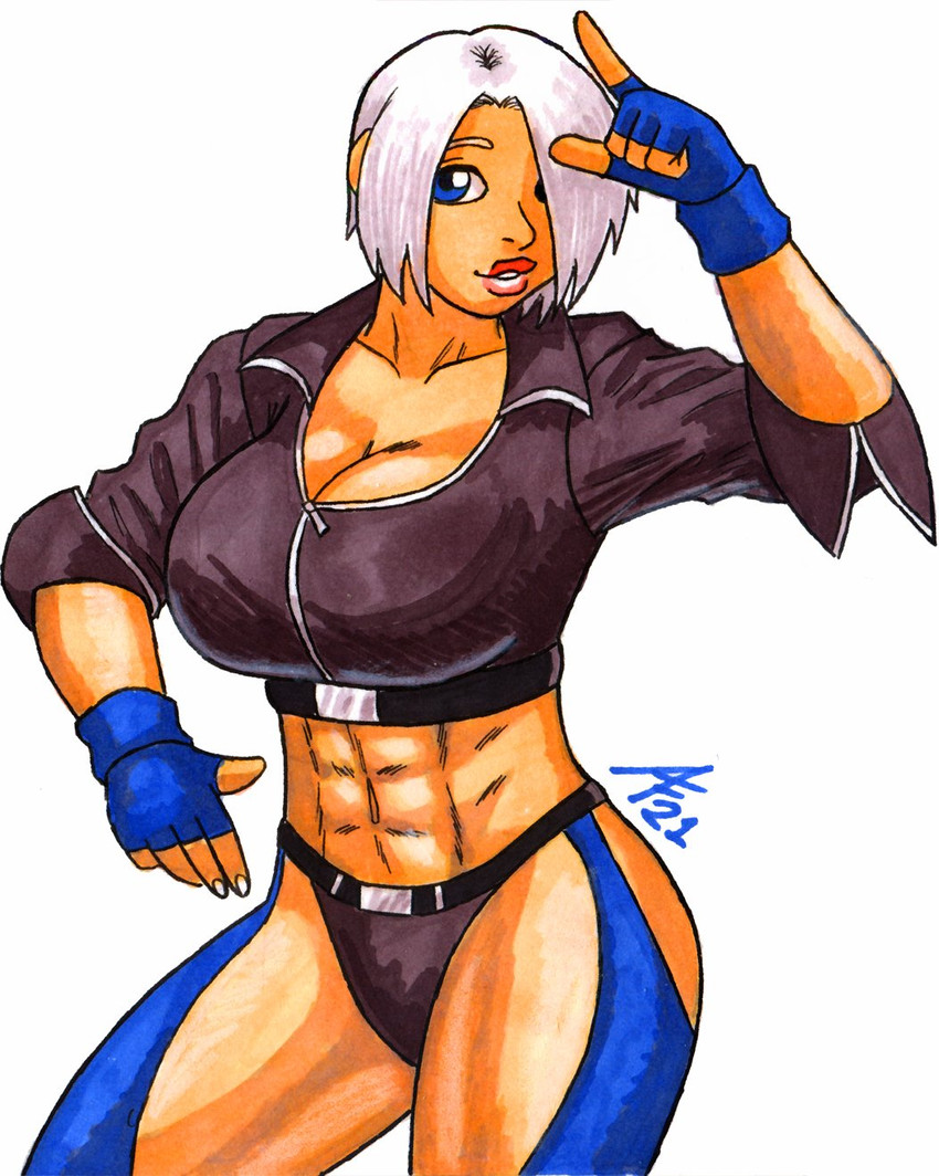 angel (the king of fighters and 1 more) drawn by aaronhibiki