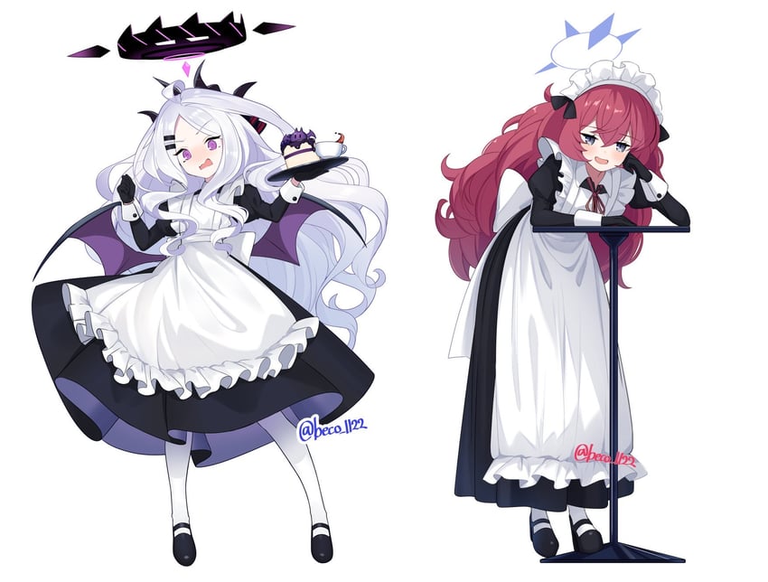hina and iroha (blue archive) drawn by beko_(beco_1122)