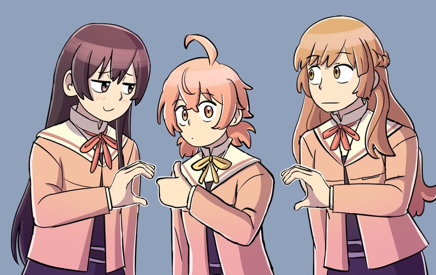 koito yuu, nanami touko, and saeki sayaka (yagate kimi ni naru) drawn by eggtempest