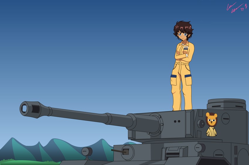 suzuki (girls und panzer) drawn by aggro_viking