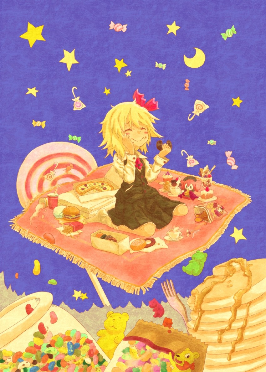 rumia and charlotte (touhou and 1 more) drawn by issin.