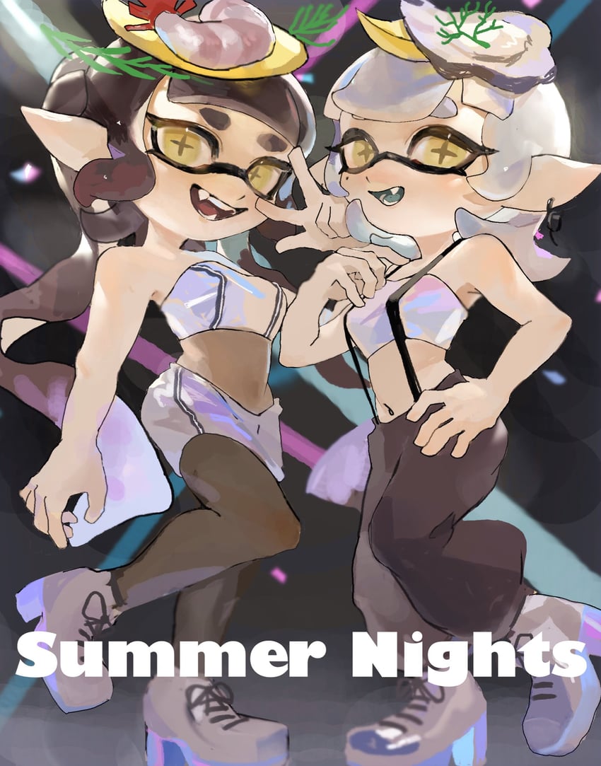 callie and marie (splatoon and 1 more) drawn by mepo_1
