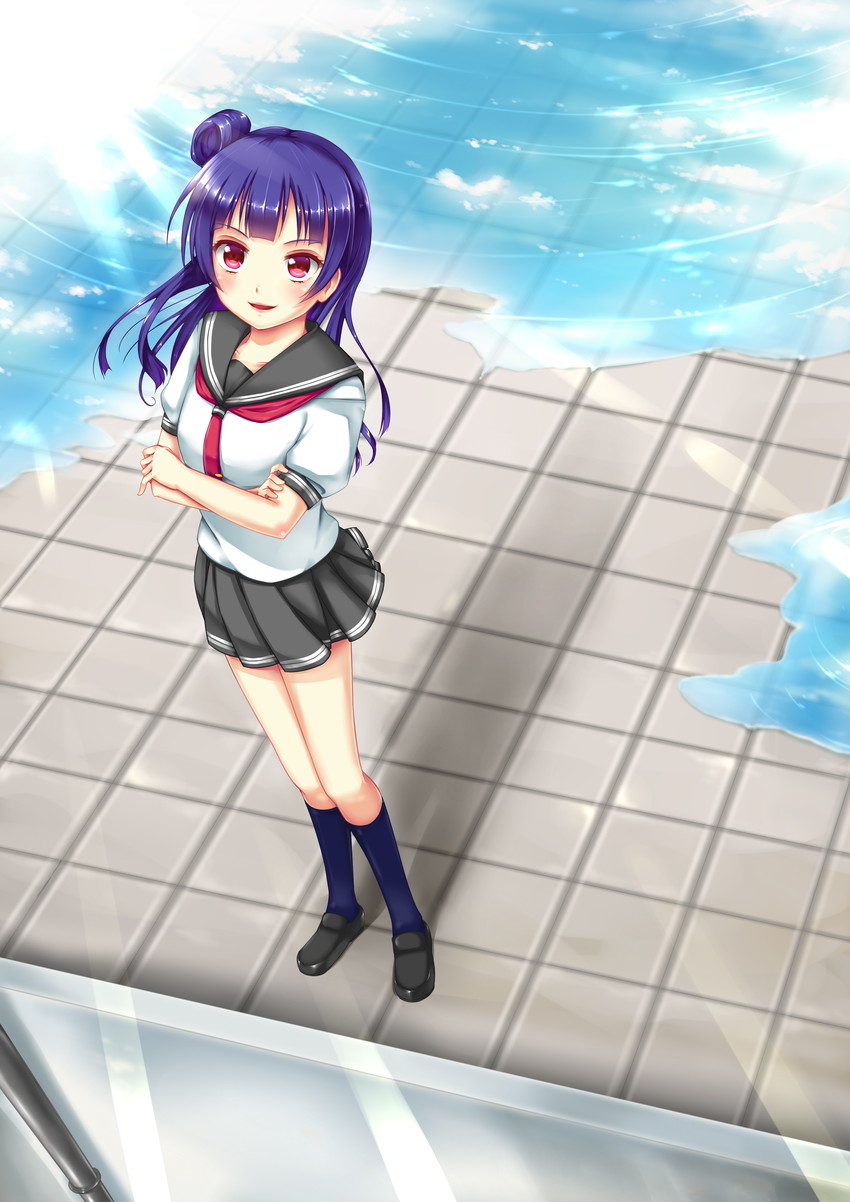 tsushima yoshiko (love live! and 1 more) drawn by rock.fc